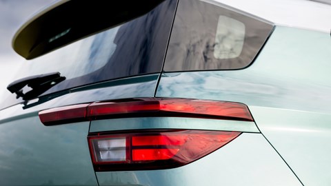 Rear lights on a teal Vauxhall Frontera Hybrid