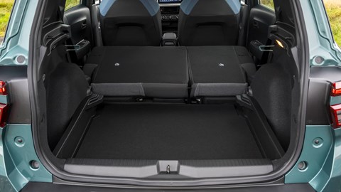 View of boot space in Vauxhall Frontera Hybrid with the seats folded down