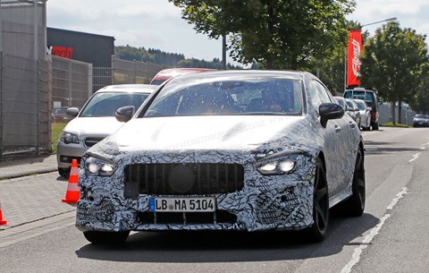 New spy photos of the AMG GT4 sports saloon
