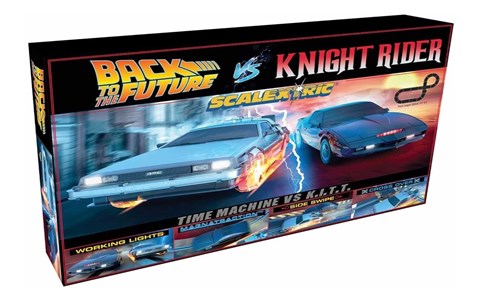 Back to the Future vs Knight Rider Scalextric Racing Track