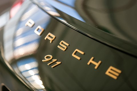 Porsche 911 lettering on bootlid