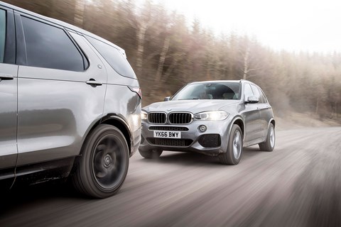 BMW X5 chases Land Rover Discovery