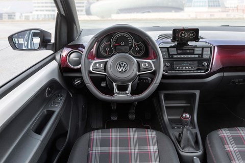 Inside the cabin of the new 2018 VW Up GTI