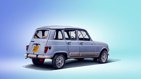 Nick Bailey's immaculate Renault 4 GTL, photographed in the studio by John Wycherley