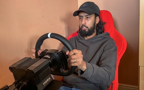 Naveed using the Playseat Trophy