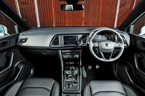 Inside the Seat Ateca cabin: ours is Xcellence trim