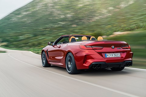 BMW M8 Competition Convertible, roof down