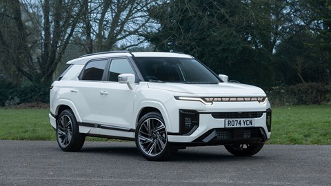 KGM Actyon (2025) review: front three quarter static, white paint