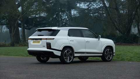 KGM Actyon (2025) review: rear three quarter static, white paint