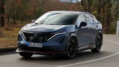 Nissan Ariya Nismo front cornering