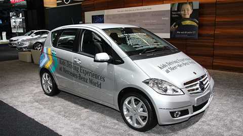 Little in the way of new metal on the Merc stand – but you can let your kids have a crack at driving if they're taller than 4ft 11in in a special Merc contest