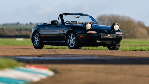 Electrogenic MX-5 review - front, static on track