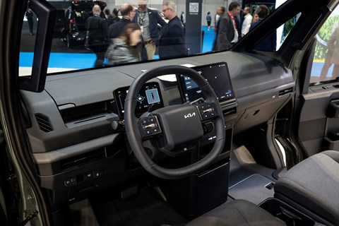 Kia PV5 electric van, CV Show 2025, cab interior
