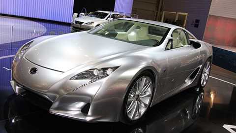 Lexus LF-A stars on the Lexus stand – just ahead of the IS-F. High performance, Japanese style