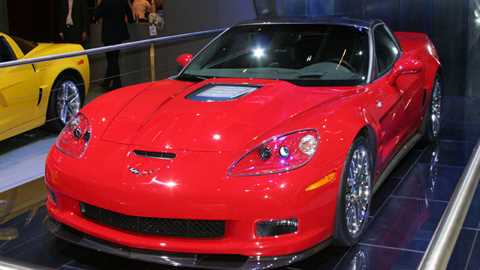 Corvette ZR1: a large slice of Americana supercar-style on the GM stand at the London motor show 2008