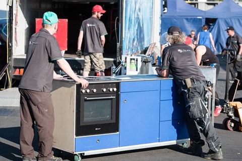 Before the race is over, the WTCC teams are already packing up their gear. This one brought plenty of kit…