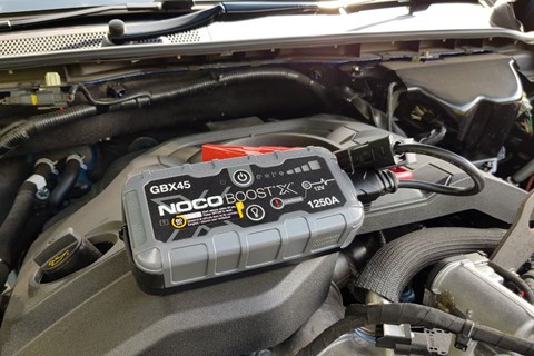 NOCO GBX45 in VW Amarok engine bay