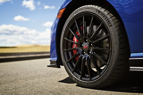 Lightweight 18-inch wheels the largest yet to be fitted to an OEM-spec BRZ