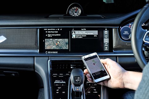 Send address entry to your Panamera from your smartphone