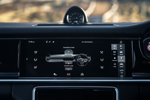 Porsche Panamera climate control run by digital screen too