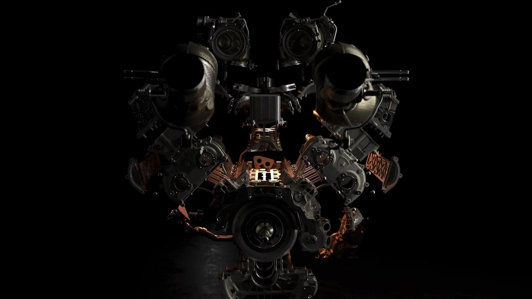 Lamborghini V8 - в темноте