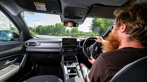 Dacia Bigster (2025) review: interior driving shot, Alan-Taylor Jones