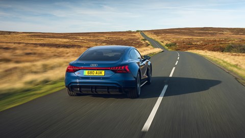 S e-Tron GT - on the road rear shot