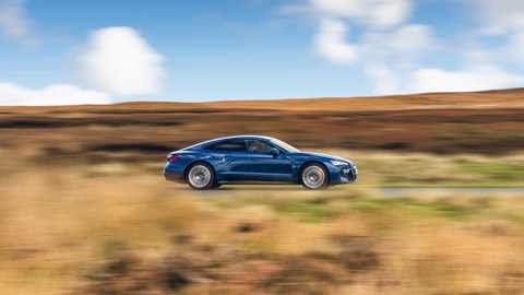 S e-Tron GT - side shot on the road