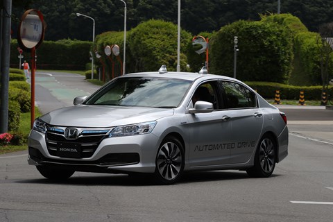 We tested a Honda Legend fitted with Automated Drive sensors and systems
