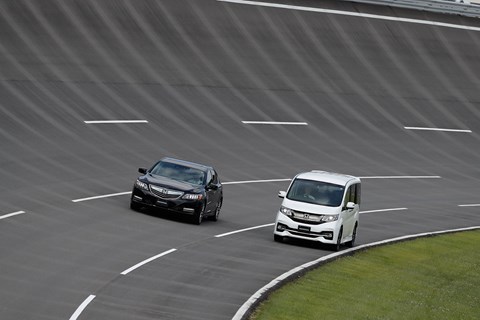 Simulated motorway driving at Honda's Tochigi test facility 