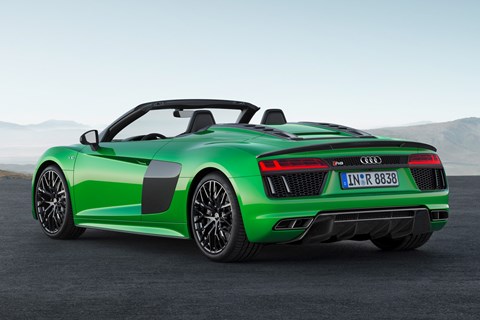 Audi R8 Spyder V10 Plus rear quarter