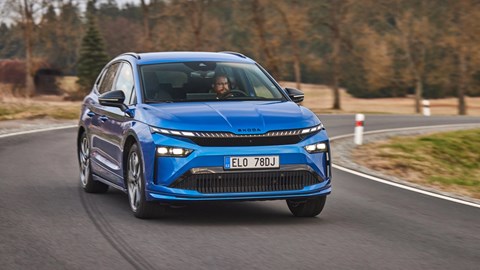Skoda Enyaq on the road