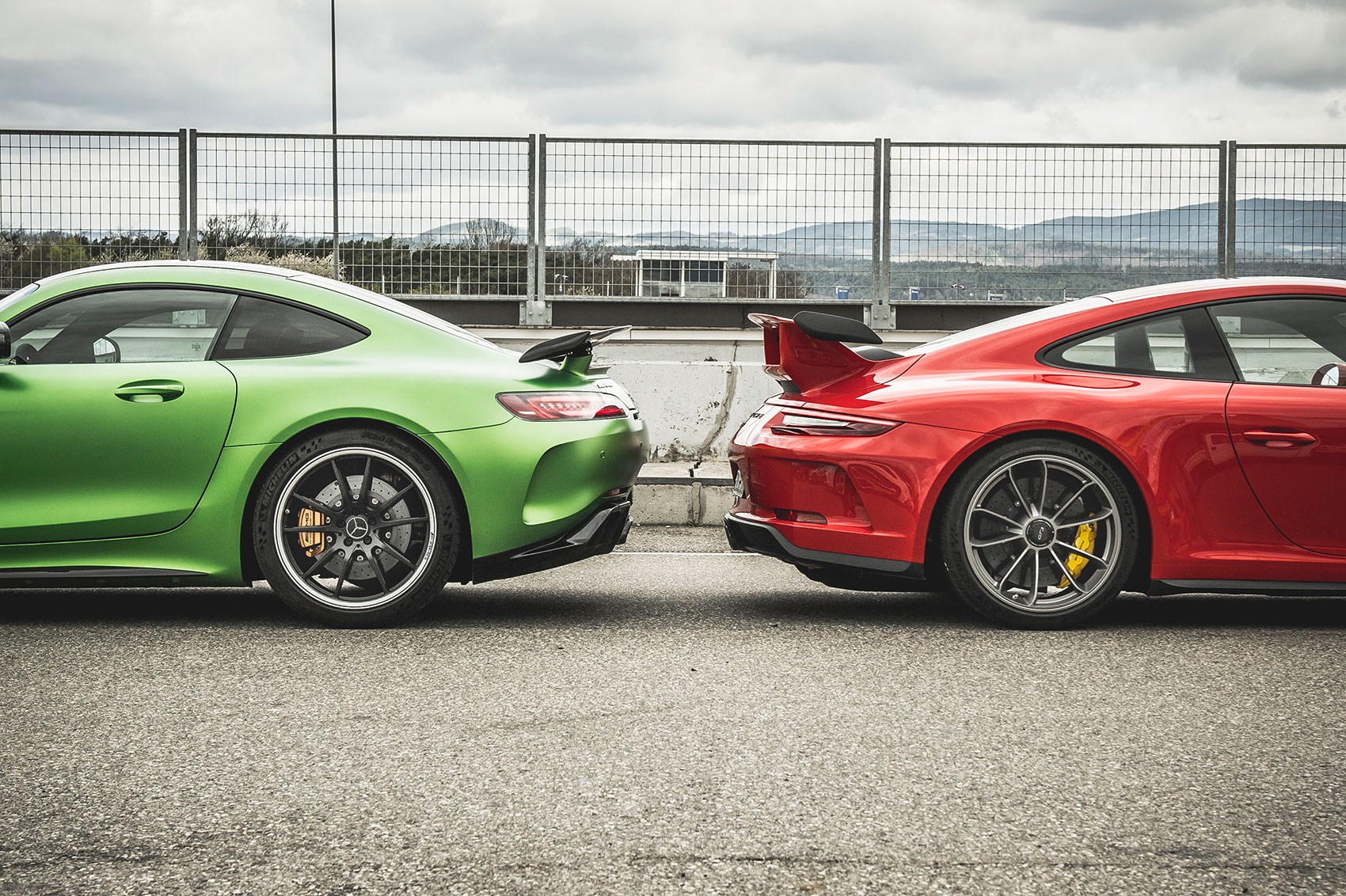Mercedes-AMG GT R vs Porsche 911 GT3 twin test review (2017) | CAR Magazine
