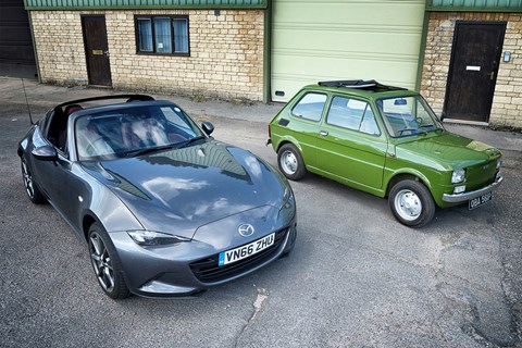 Our Mazda MX-5 RF and Mark's 1976 Fiat 126