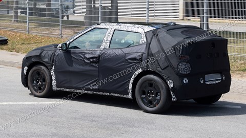 Ioniq 2 spy shots - rear three quarters