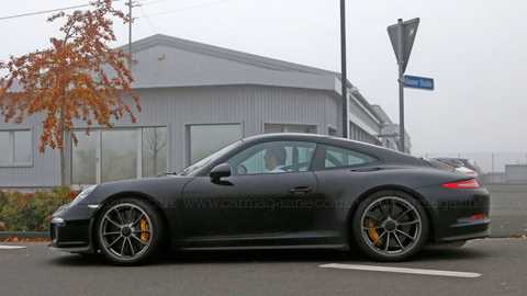 Centre-lock wheels straight from the GT3, but wear narrower tyres