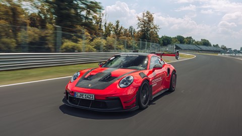 Porsche 911 GT3 RS Manthey front three-quarter