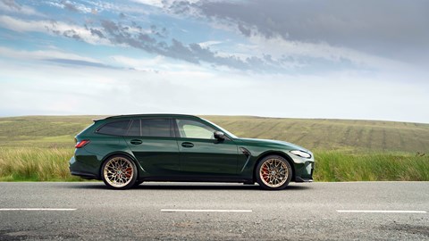 BMW M3 CS Touring side-on on road