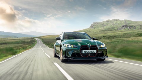 BMW M3 CS Touring front three-quarter tracking