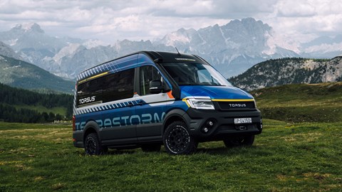 Torsus Terrastorm Camper - front, with mountains
