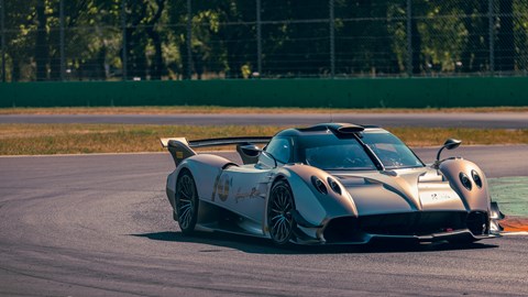 Pagani Huayra R Evo Roadster driving through Monza's first chicane