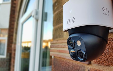 Eufy Security S340 set up on wall
