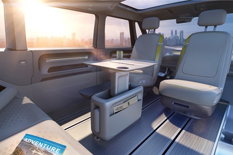 Inside VW ID Buzz minivan cabin