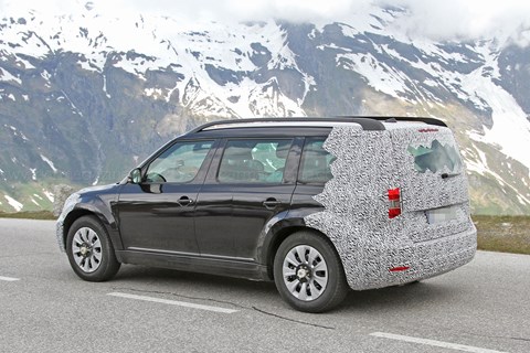 Skoda SUV prototype mountain testing