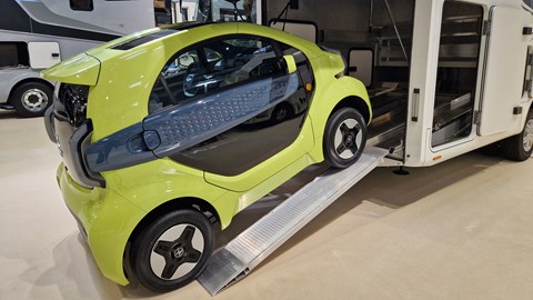 Premium motorhome with rear-loading Yoyo X at 2025 Dusseldorf Caravan Salon