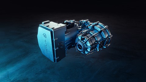 Studio image of a Rimac eAxle unit