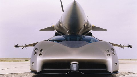 Lamborghini Pregunta concept - with Dassault Rafale jet-fighter that influenced its styling