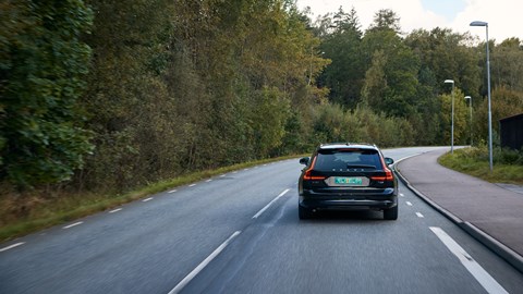 Volvo distant rear shot