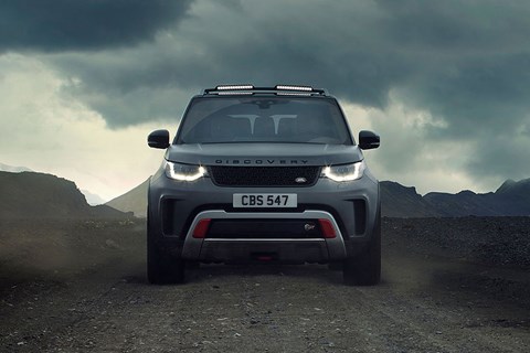 Land Rover Discovery SVX looking angry
