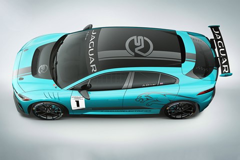 The Jaguar i-Pace eTrophy from above
